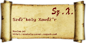 Székely Xavér névjegykártya